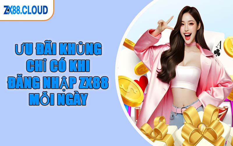 Ưu Đãi Khủng Chỉ Có Khi Đăng Nhập ZX88 Mỗi Ngày